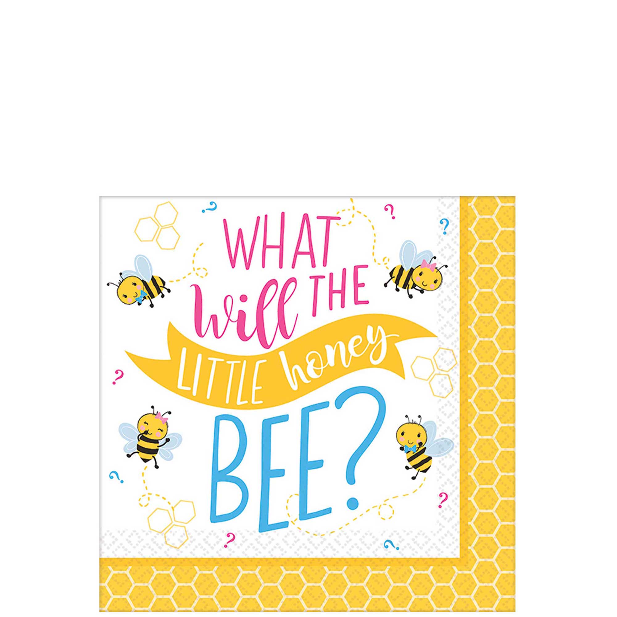 What It Will Bee? Beverage Tissues 16pcs Printed Tableware - Party Centre