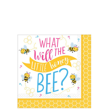 What It Will Bee? Beverage Tissues 16pcs Printed Tableware - Party Centre