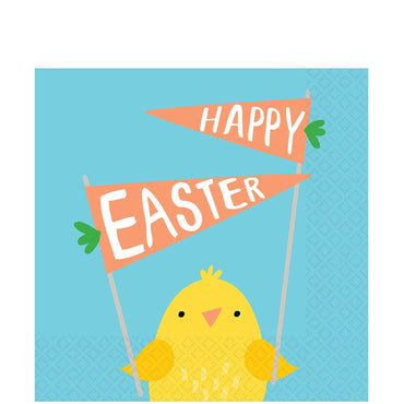 Hello Bunny Beverage Napkin, 16pcs Printed Tableware - Party Centre