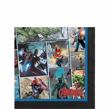 Marvel Powers Unite Beverage Tissues 16pcs Printed Tableware - Party Centre