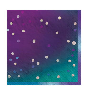 Sparkling Sapphire Iridescent Beverage Tissues 16pcs