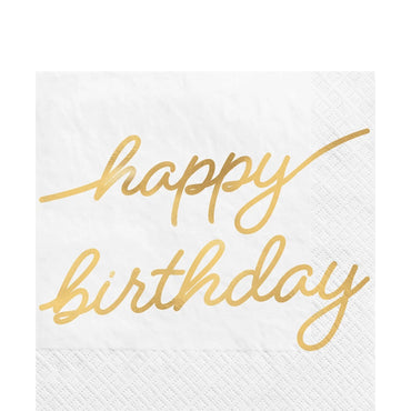 Golden Age Birthday Beverage Napkins Lowcount 16pcs