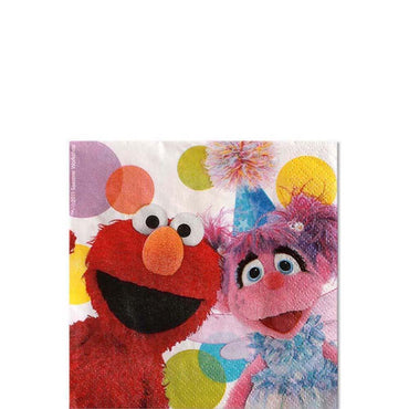 Sesame Street Party Beverage Tissue 16pcs Printed Tableware - Party Centre