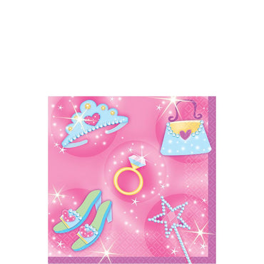 Princess Beverage Tissues 16pcs Printed Tableware - Party Centre
