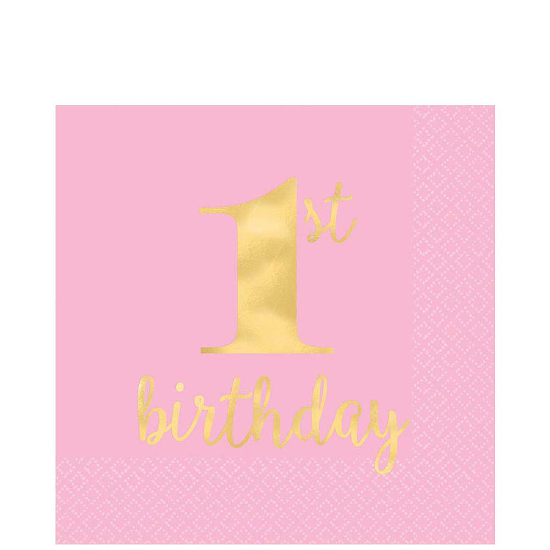 1st Birthday Girl Party Kit For 16 People