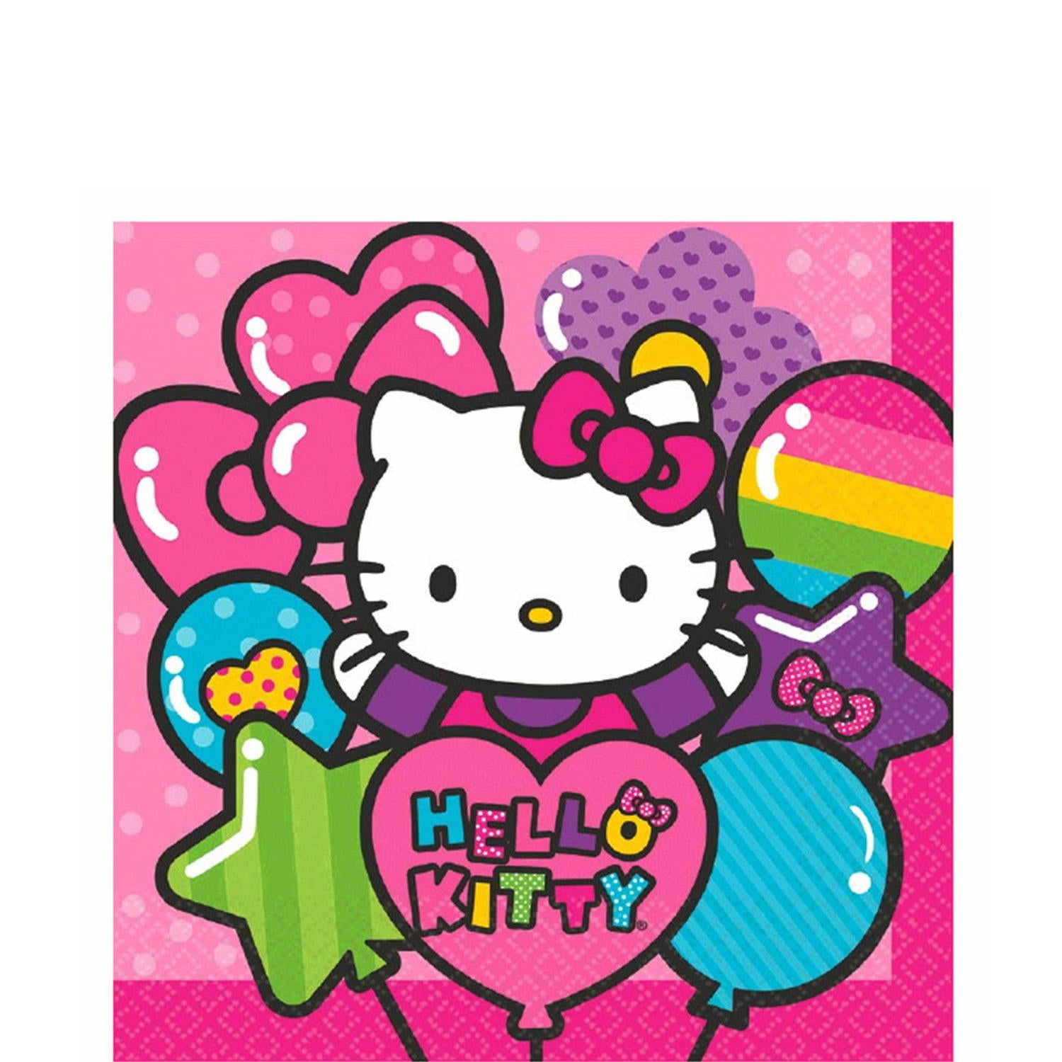 Hello Kitty Rainbow Lunch Tissues 16pcs Printed Tableware - Party Centre