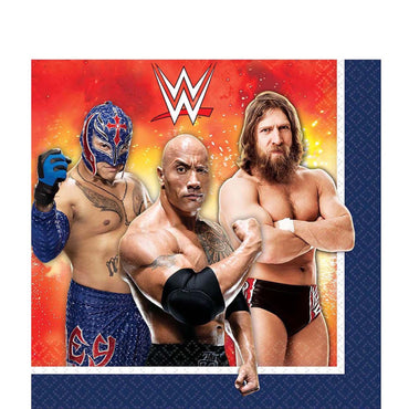 WWE Party Lunch Tissues 16pcs Printed Tableware - Party Centre