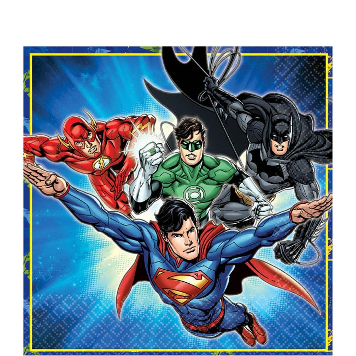 Justice League Lunch Tissues 16pcs Printed Tableware - Party Centre