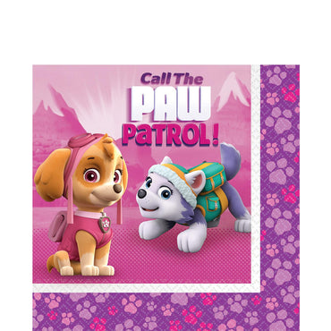 Paw Patrol Girl Lunch Tissues 16pcs Printed Tableware - Party Centre