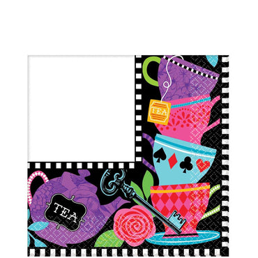 Mad Tea Party Lunch Tissues 16pcs Printed Tableware - Party Centre