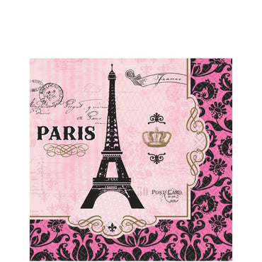 A Day In Paris Lunch Tissues 16pcs Printed Tableware - Party Centre