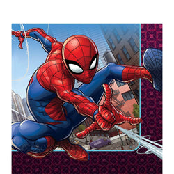 Spiderman Webbed Wonder Lunch Tissues 16pcs Printed Tableware - Party Centre