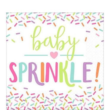 Baby Sprinkle Lunch Tissues 16pcs Printed Tableware - Party Centre