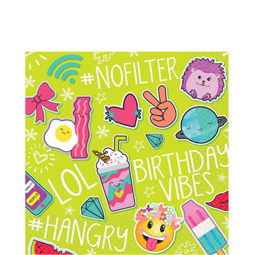 Selfie Celebration Lunch Tissues 16pcs Printed Tableware - Party Centre