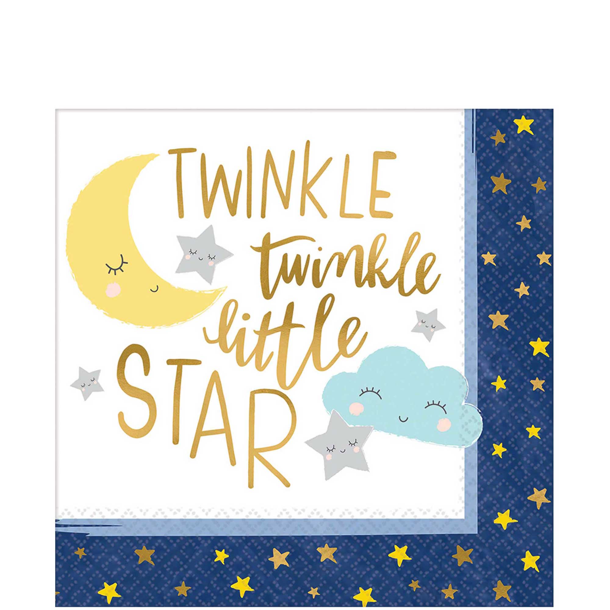 Twinkle Little Star Lunch Tissues 16pcs Printed Tableware - Party Centre
