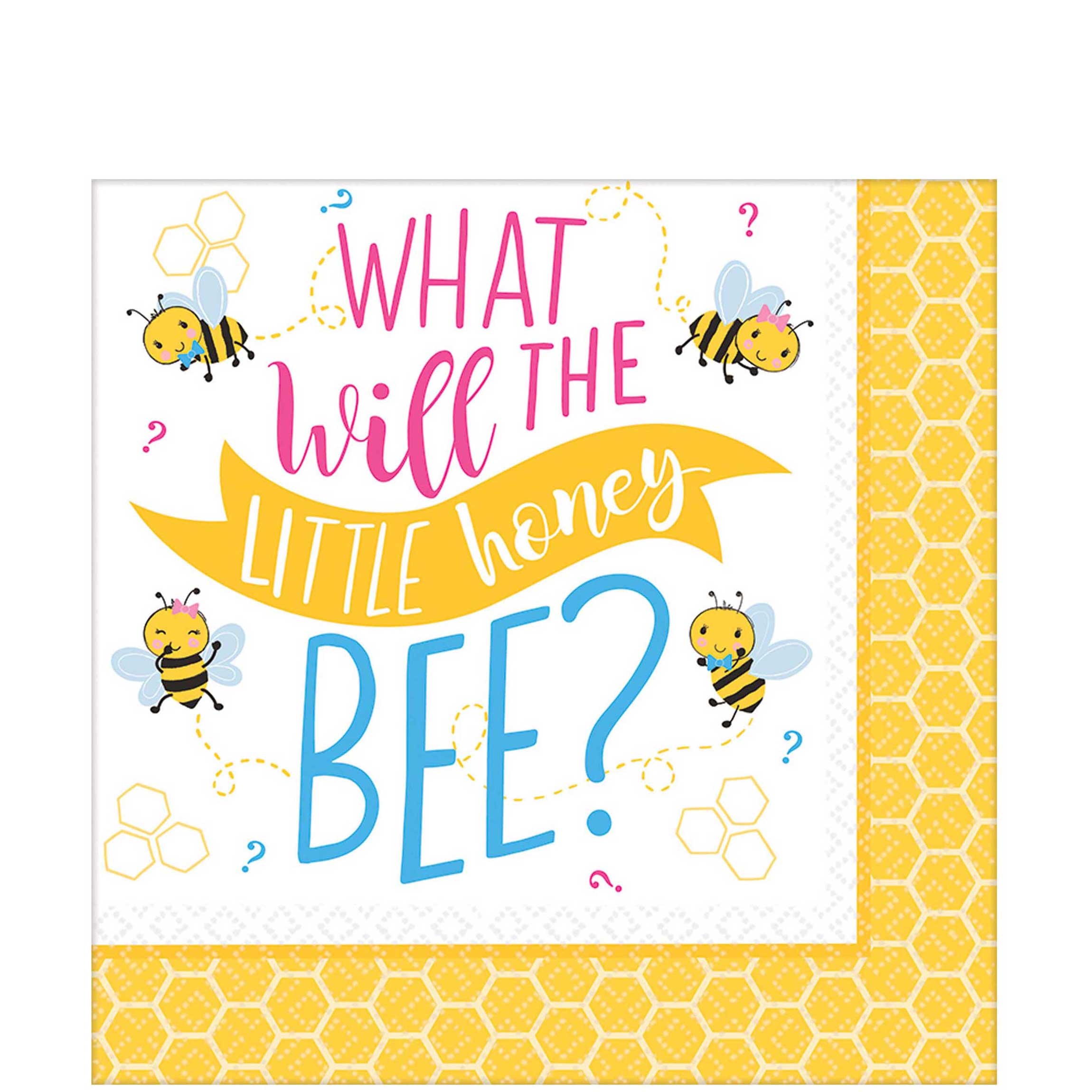 What Will It Bee? Lunch Tissues 16pcs Printed Tableware - Party Centre