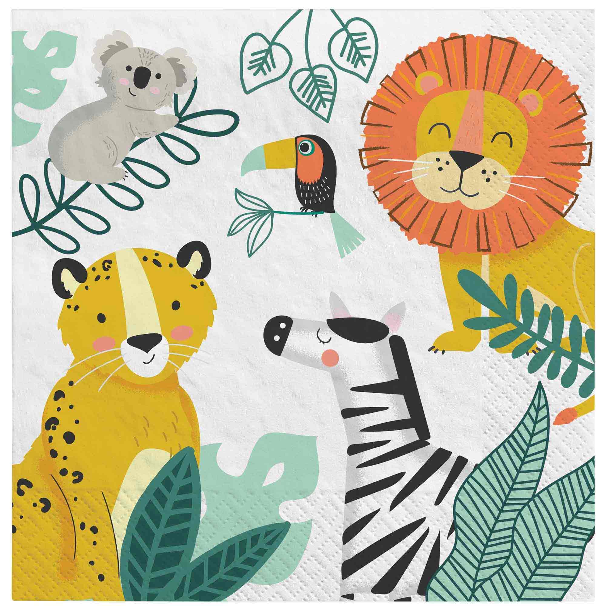 Get Wild Birthday Lunch Tissues, 16pcs