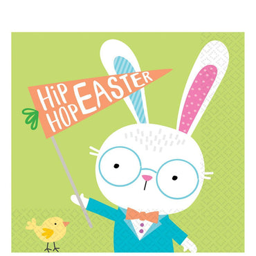 Hello Bunny Lunch Napkin, 16pcs Printed Tableware - Party Centre