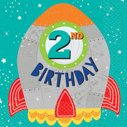 2nd Birthday Blast Off Party Kit For 8 People