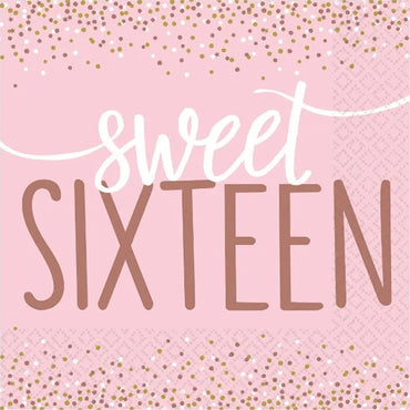 Sixteen Blush Luncheon Napkins Lowcount 16pcs