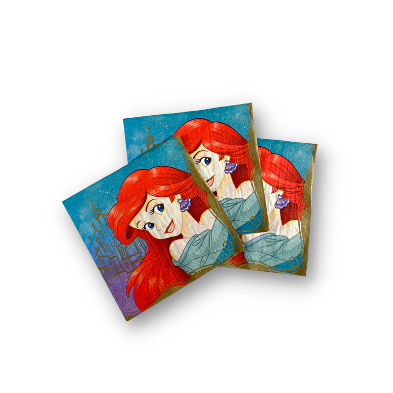 Disney Princess Once Upon A Time Ariel Lunch Tissues 16pcs