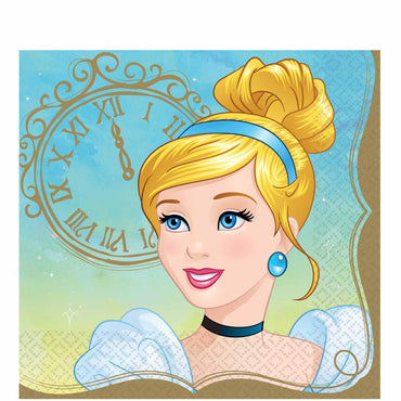 Once Upon A Time Cinderella Lunch Tissues 16pcs Printed Tableware - Party Centre