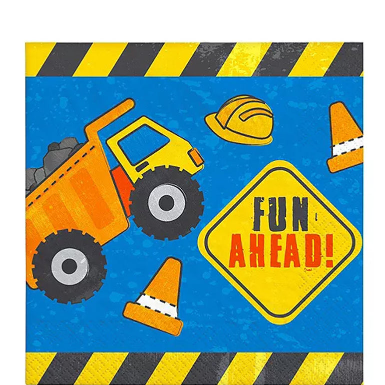 Construction Lunch Tissue, 16pcs