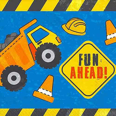 Construction Lunch Tissues 16pcs