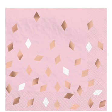 Blush Birthday Hot Stamped Lunch Tissue, 16pcs