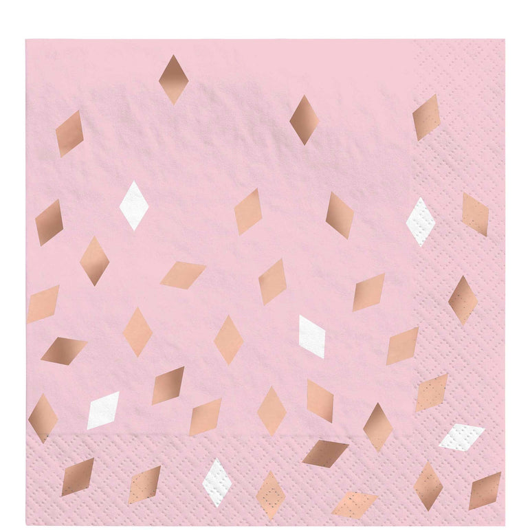 Blush Birthday Hot Stamped Lunch Tissue, 16pcs