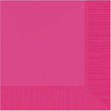 Magenta Dinner Tissues 20pcs Solid Tableware - Party Centre