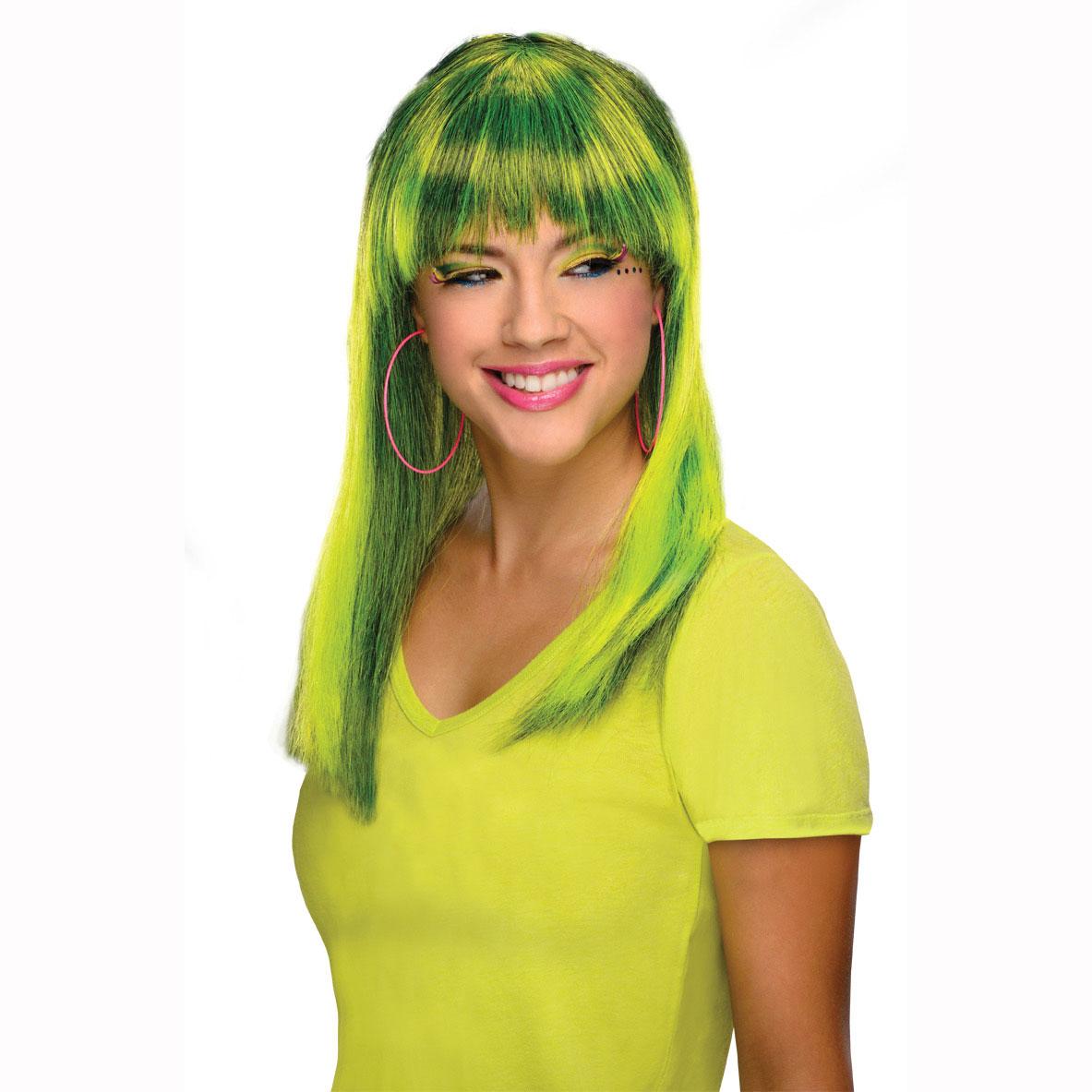 Neon Glamorous Yellow Wig Costumes & Apparel - Party Centre