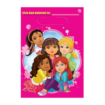 Dora And Friends Folded Plastic Loot Bags 8pcs Favours - Party Centre