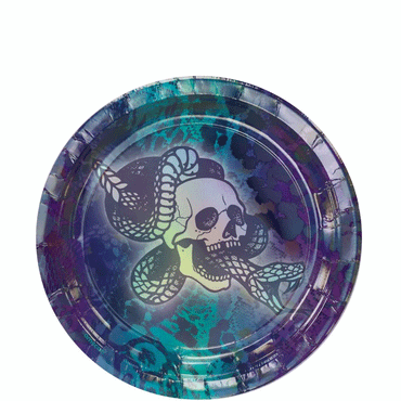 Midnight Mayhem Iridescent Plates 7in, 8pcs