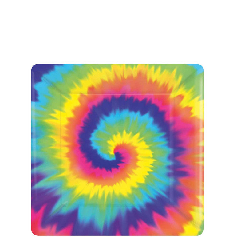 Feeling Groovy Square Plate 7in, 8pcs