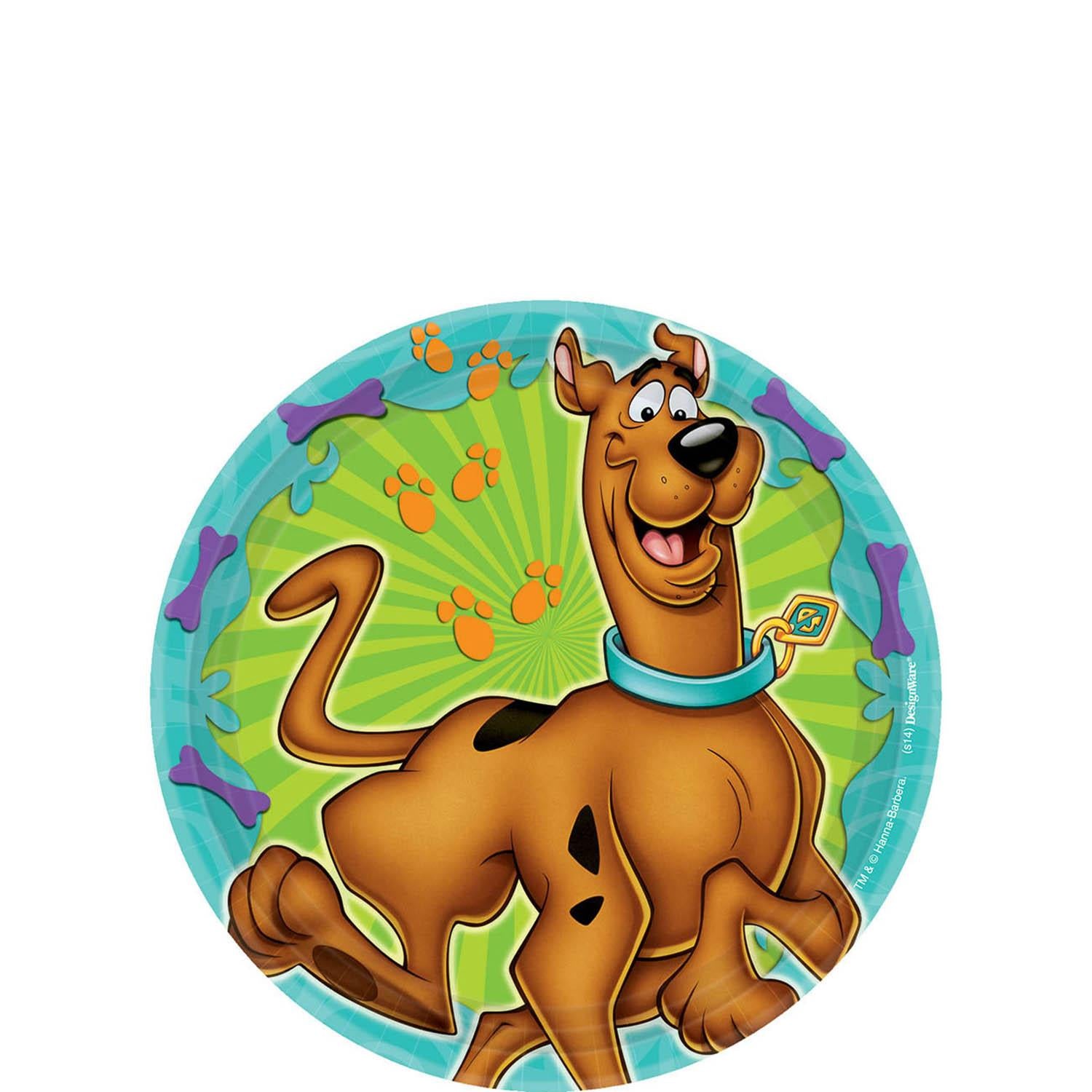 Scooby-Doo Plates 7in, 8pcs Printed Tableware - Party Centre