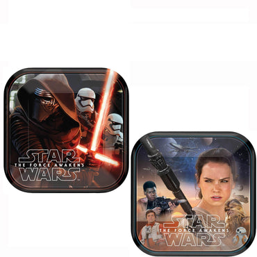 Star Wars VII Square Plates 7in, 8pcs Printed Tableware - Party Centre