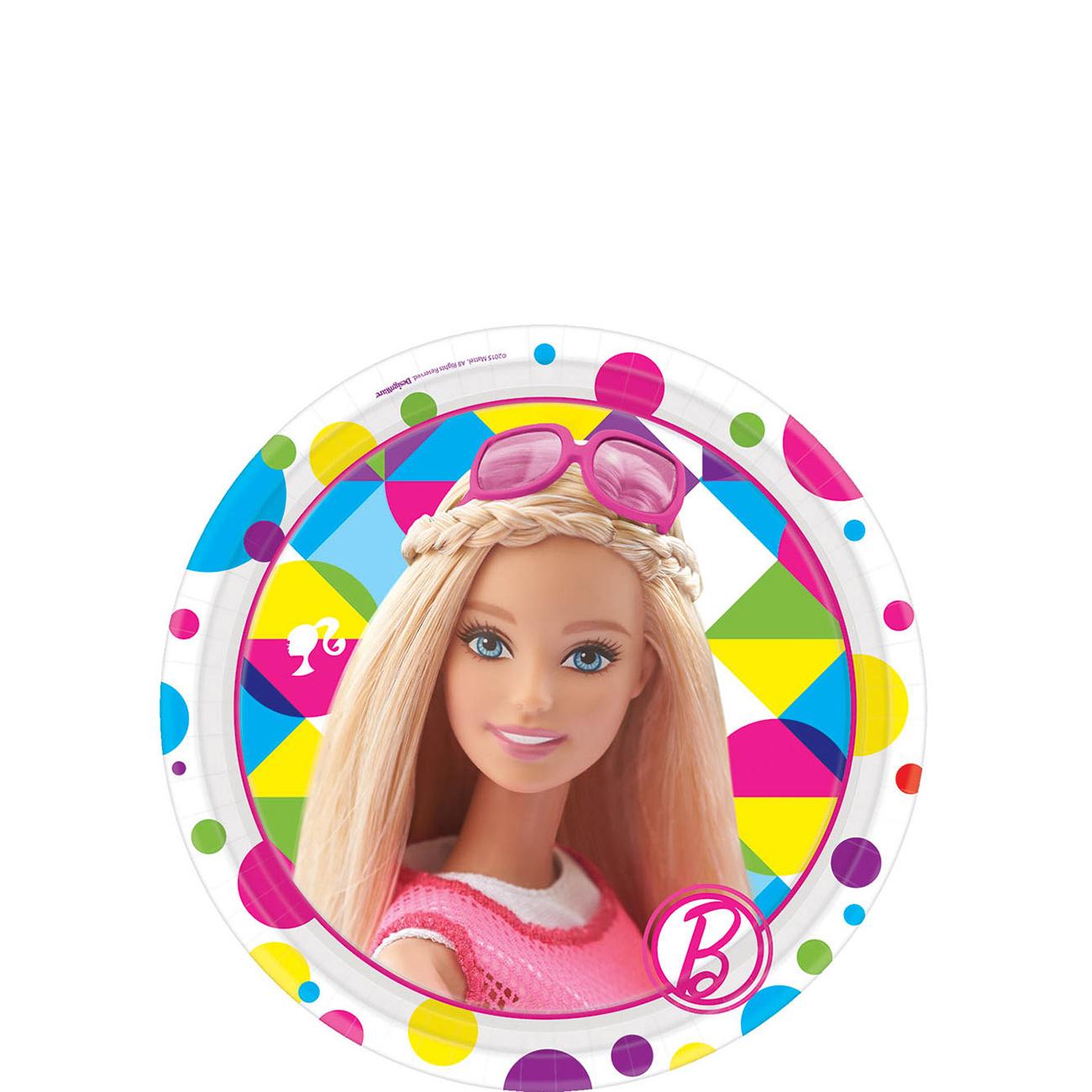 Barbie Sparkle Paper Plates 7in, 8pcs Printed Tableware - Party Centre