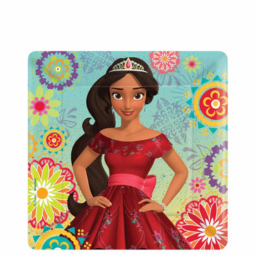 Elena Of Avalor Square Paper Plates 7in, 8pcs Printed Tableware - Party Centre