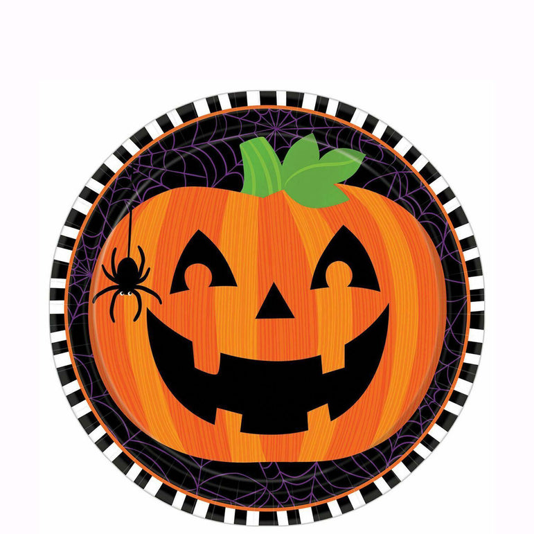 Pumpkin Flair Plates 7in, 8pcs