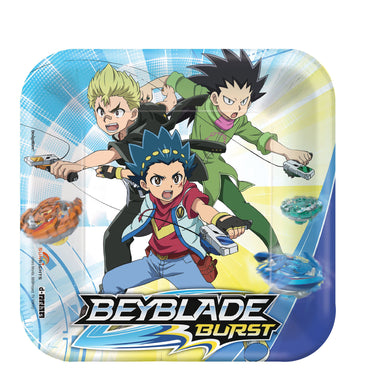 Beyblade Paper Square Dessert Plate 7in 8pcs