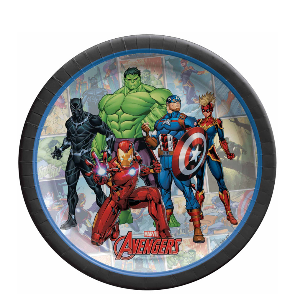 Marvel Avengers Powers Unite Round Paper Plates 7in, 8pcs
