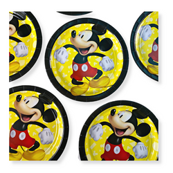 Disney Mickey Mouse Forever Paper Round Plates 7in, 8pcs