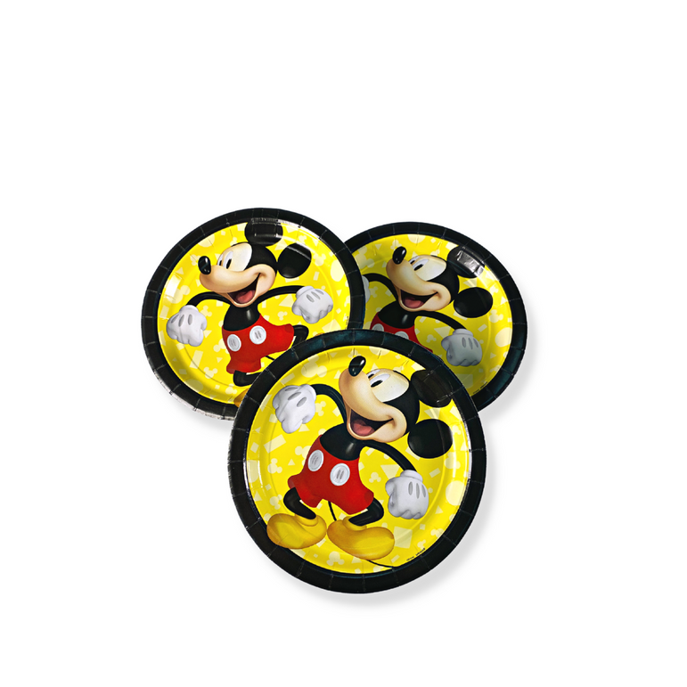 Disney Mickey Mouse Forever Paper Round Plates 7in, 8pcs