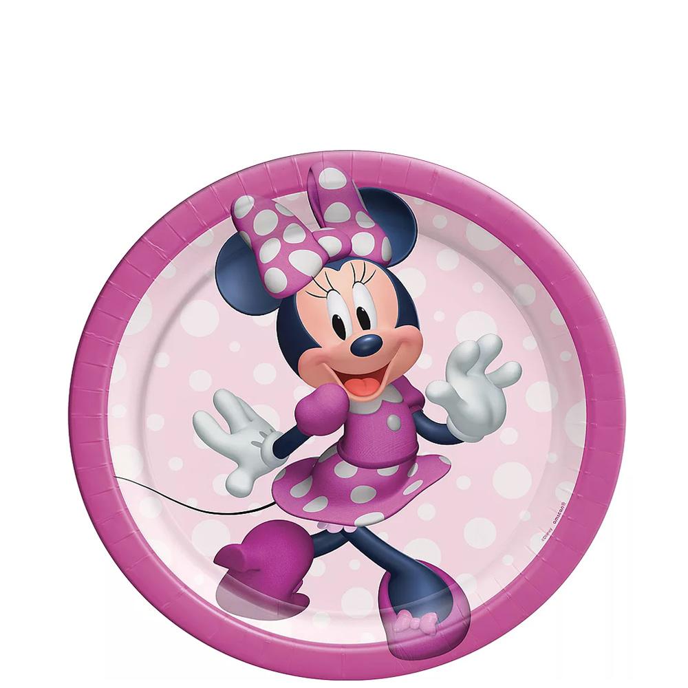 Disney Minnie Mouse Forever Round Plates 7in, 8pcs Solid Tableware - Party Centre