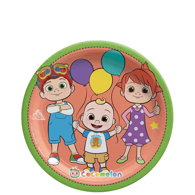 Cocomelon Round Plates 7in, 8pcs