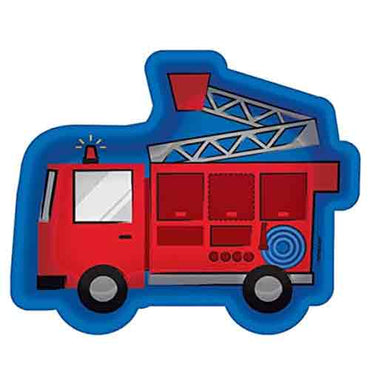 First Responders Fire Truck Shaped Paper Plates 7in, 8pcs