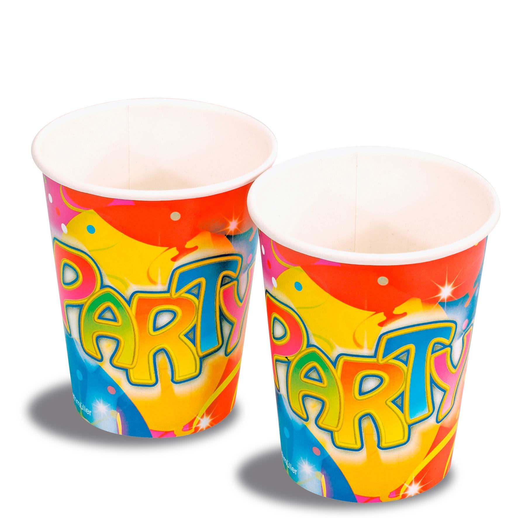 Balloon Party Cups 8pcs Printed Tableware - Party Centre