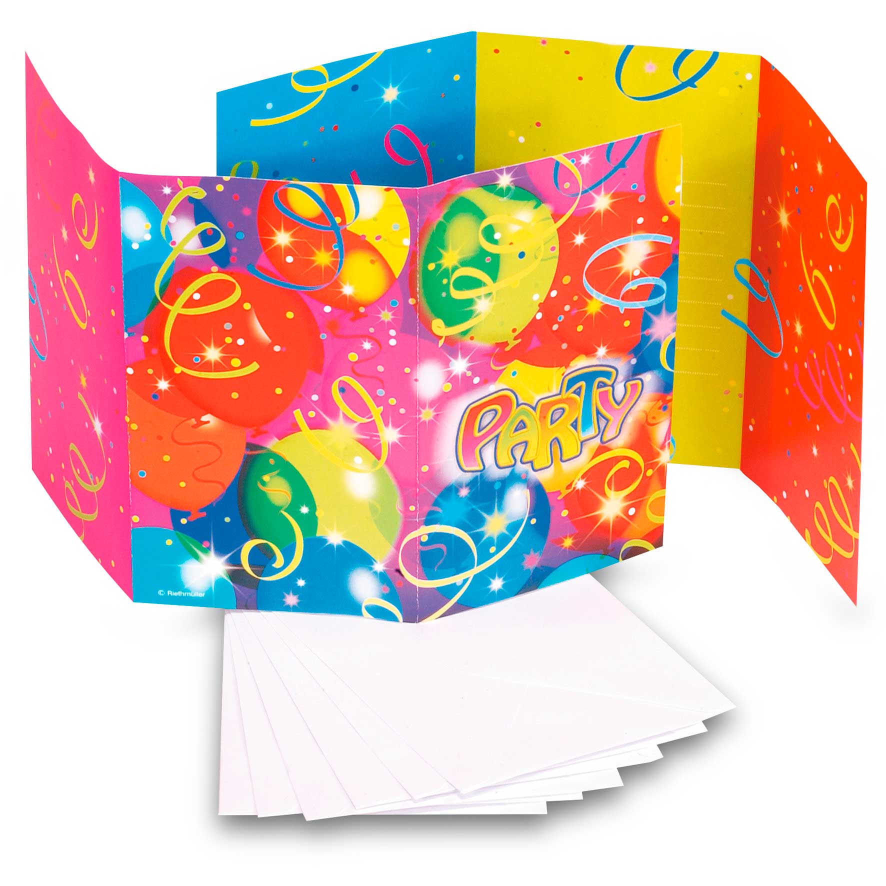 Balloon Party Invitations And Envelopes 6pcs Party Accessories - Party Centre