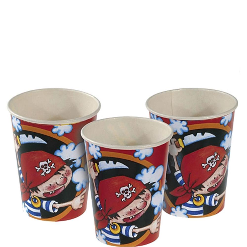 Pirates Cups 8pcs Printed Tableware - Party Centre